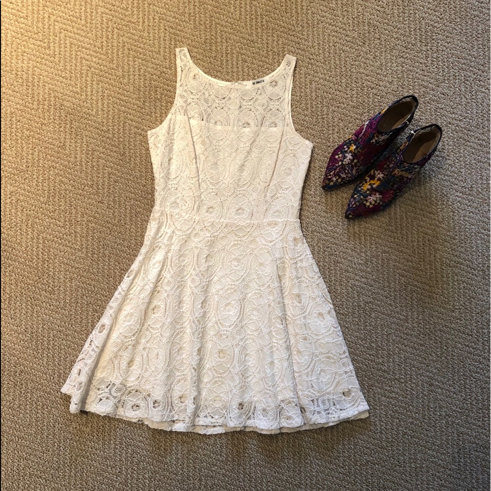 NWOT BB Dakota Knit/Lace Sundress - Ivory • Size 2 - Picture 1 of 7